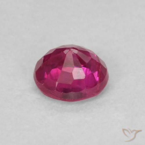 Rubi Vermelho rosado Natural 0.20ct, Redondo, VS