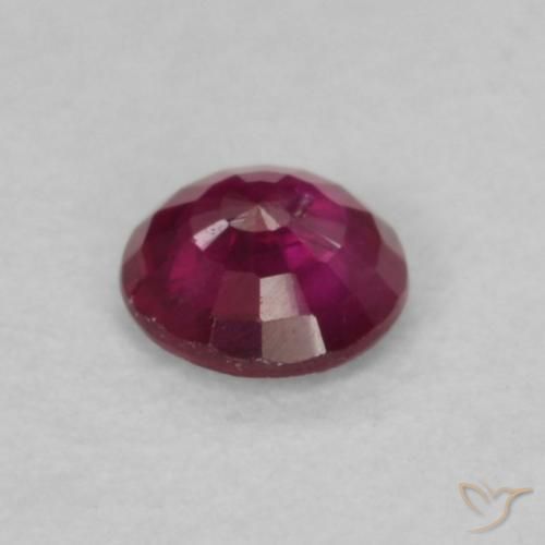 Rubi Vermelho escuro Natural 0.20ct, Redondo, VS