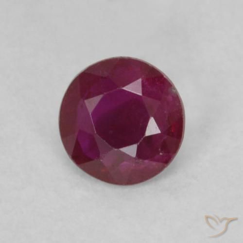 0.14ct Natural Vermelho escuro Rubi, Redondo, VS