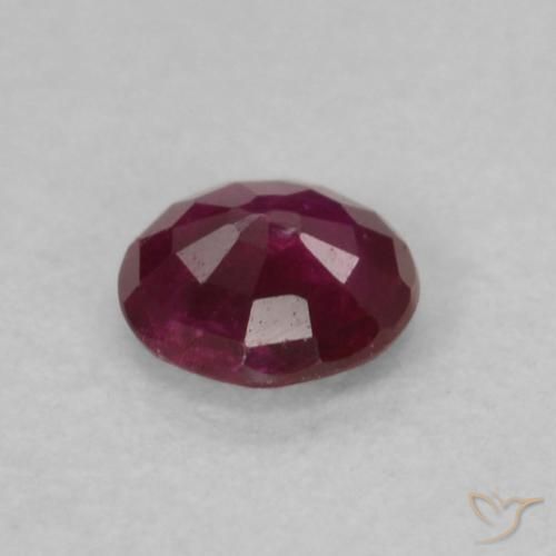 Rubi Vermelho escuro Natural 0.14ct, Redondo, VS