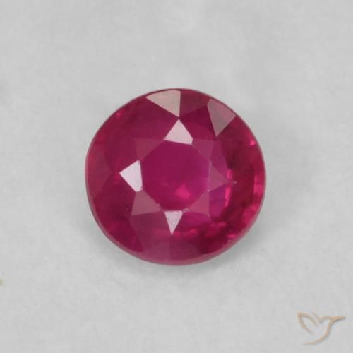 0.18ct Natural Vermelho rosado Rubi, Redondo, VS