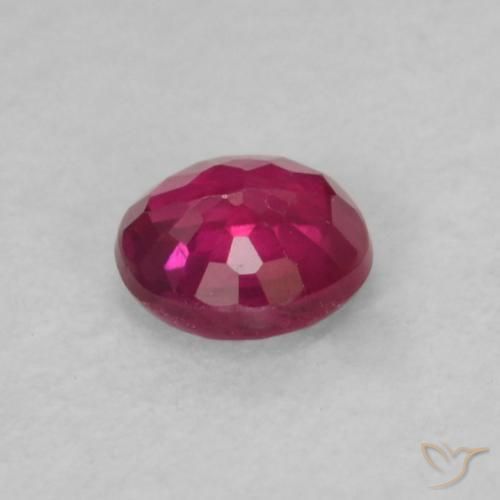 Rubi Vermelho rosado Natural 0.18ct, Redondo, VS