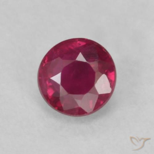 0.22ct Natural Rosa Avermelhado Profundo Rubi, Redondo, VS