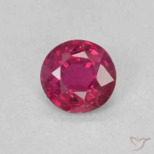 0.19ct Natural Vermelho rosado Rubi, Redondo, VS
