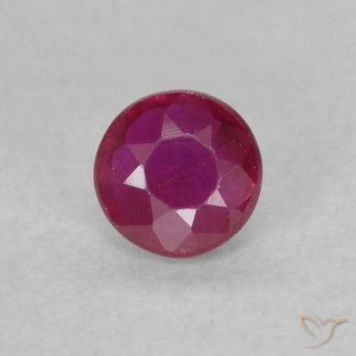 0.19ct Natural Vermelho rosado Rubi, Redondo, VS