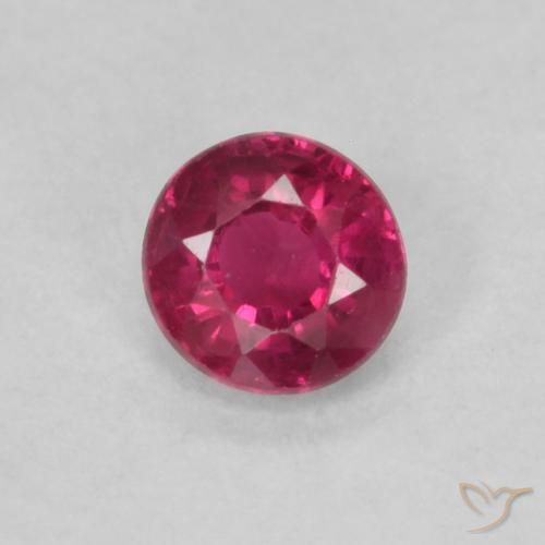 0.23ct Natural Rosa Avermelhado Profundo Rubi, Redondo, VS