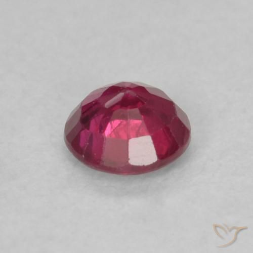 Rubi Rosa Avermelhado Profundo Natural 0.23ct, Redondo, VS