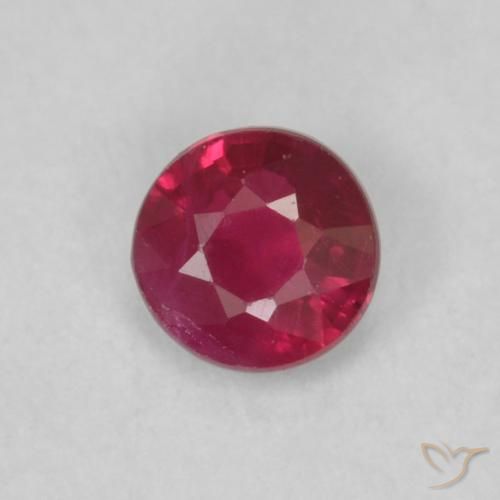 0.21ct Natural Medium Dark-Red Rubi, Redondo, VS