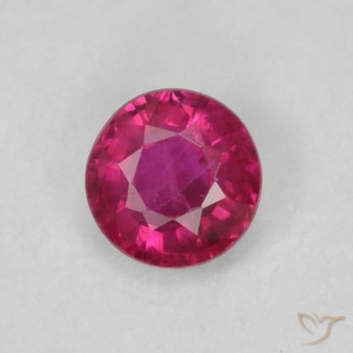 0.21ct Natural Vermelho rosado Rubi, Redondo, VS