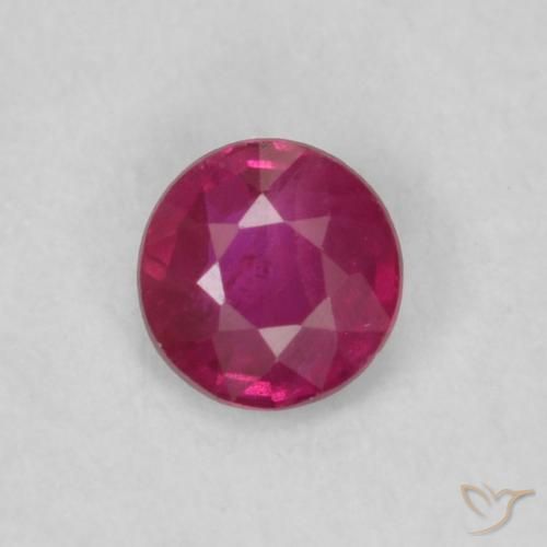 0.17ct Natural Vermelho rosado Rubi, Redondo, VS