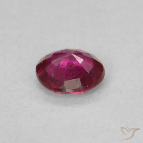 Rubi Vermelho rosado Natural 0.16ct, Redondo, VS