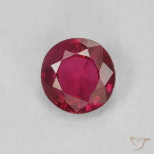 0.21ct Natural Vermelho escuro Rubi, Redondo, VS