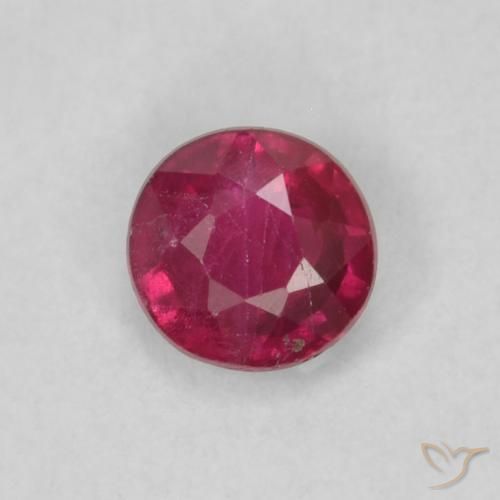 0.23ct Natural Vermelho rosado Rubi, Redondo, VS