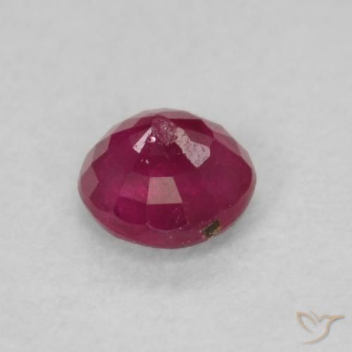 Rubi Vermelho rosado Natural 0.23ct, Redondo, VS