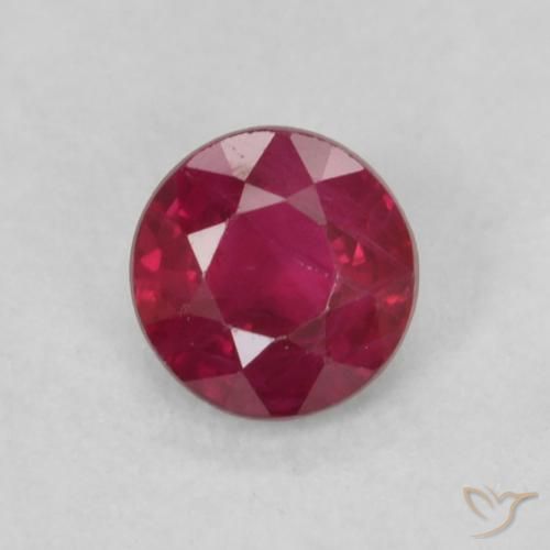 0.21ct Natural Medium Dark-Red Rubi, Redondo, VS-SI