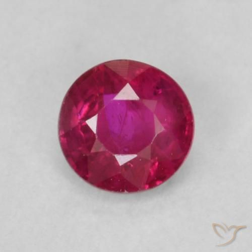 0.21ct Natural Vermelho rosado Rubi, Redondo, SI