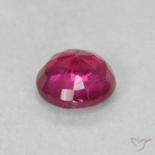 Rubi Vermelho rosado Natural 0.21ct, Redondo, SI