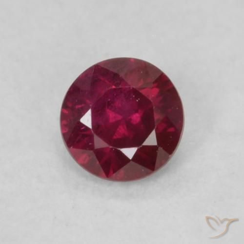 0.18ct Natural Vermelho escuro Rubi, Redondo, VS-SI