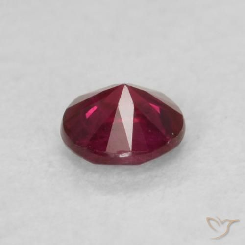 Rubi Vermelho escuro Natural 0.18ct, Redondo, VS-SI