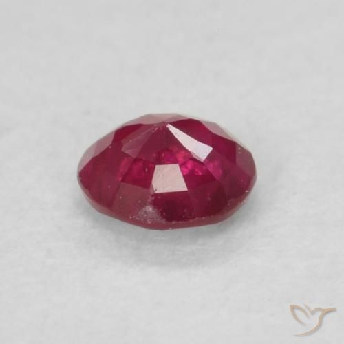 Rubi Vermelho escuro Natural 0.18ct, Redondo, VS-SI