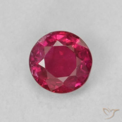 0.21ct Natural Vermelho rosado Rubi, Redondo, SI