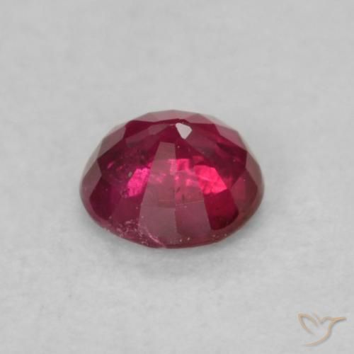 Rubi Vermelho rosado Natural 0.21ct, Redondo, SI