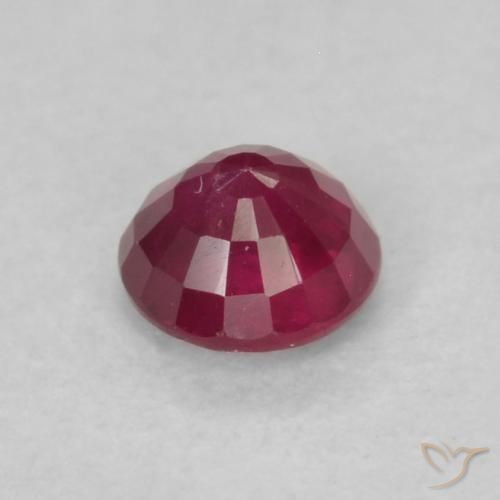 Rubi Vermelho escuro Natural 0.23ct, Redondo, VS-SI