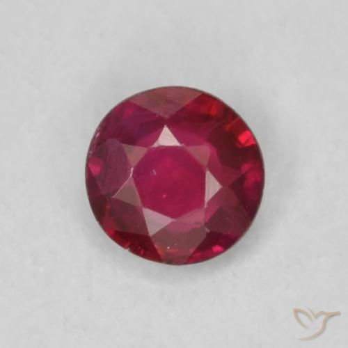 0.16ct Natural Vinho Tinto Profundo Rubi, Redondo, VS-SI