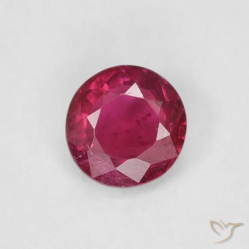 0.18ct Natural Rosa Avermelhado Profundo Rubi, Redondo, SI-I1