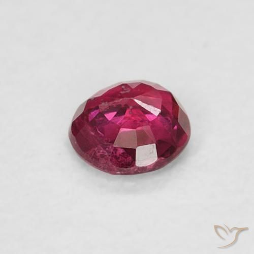 Rubi Rosa Avermelhado Profundo Natural 0.18ct, Redondo, SI-I1