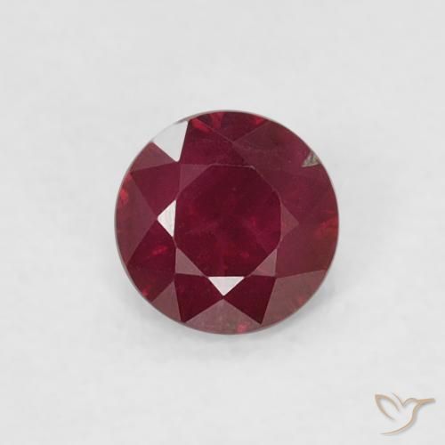0.24ct Natural Vermelho escuro Rubi, Redondo, SI-I1