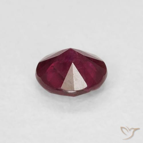 Rubi Vermelho escuro Natural 0.24ct, Redondo, SI-I1