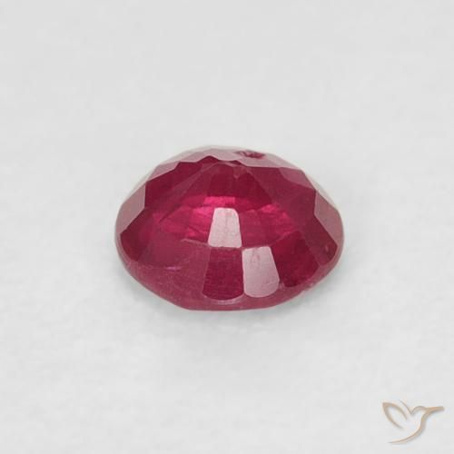 Rubi Vermelho rosado Natural 0.26ct, Redondo, SI-I1