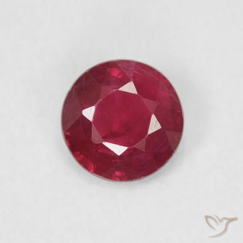 0.24ct Natural vermelho médio Rubi, Redondo, SI-I1
