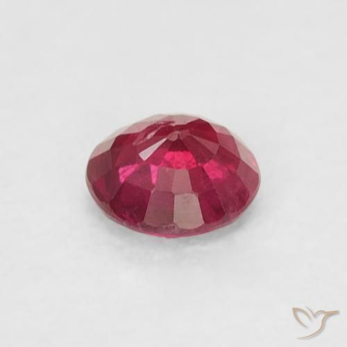 Rubi vermelho médio Natural 0.24ct, Redondo, SI-I1