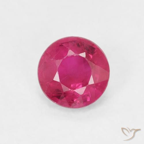 0.27ct Natural Vermelho rosado Rubi, Redondo, SI-I1