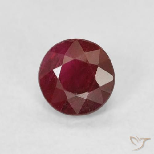 0.29ct Natural Vermelho escuro Rubi, Redondo, SI-I1