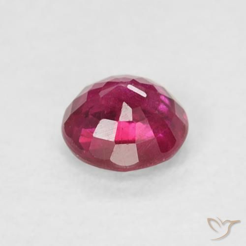 Rubi Vermelho rosado Natural 0.30ct, Redondo, SI-I1