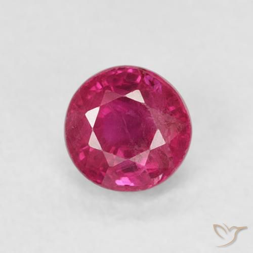 0.31ct Natural Vermelho rosado Rubi, Redondo, SI-I1