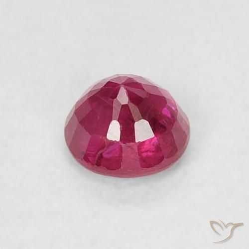 Rubi Vermelho rosado Natural 0.31ct, Redondo, SI-I1