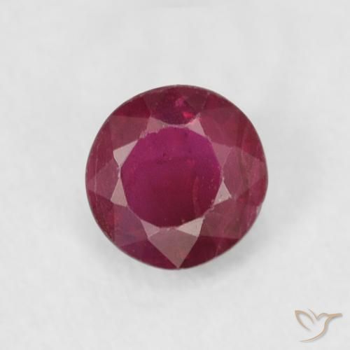 0.31ct Natural Vinho Tinto Profundo Rubi, Redondo, SI-I1