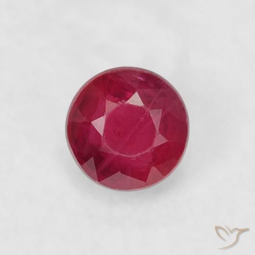 Rubi Vermelho escuro Natural 0.22ct, Redondo, VS