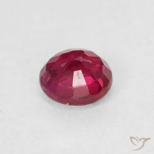Rubi Vermelho escuro Natural 0.22ct, Redondo, VS