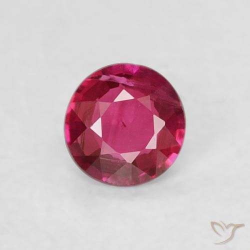 0.15ct Natural Medium Dark-Red Rubi, Redondo, VS