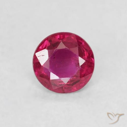 0.19ct Natural Vermelho rosado Rubi, Redondo, VS