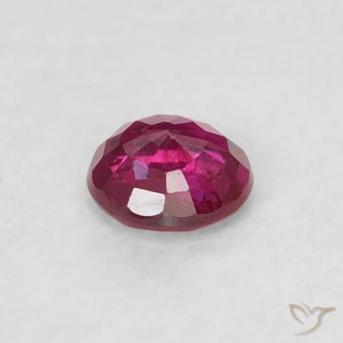 Rubi Vermelho rosado Natural 0.19ct, Redondo, VS