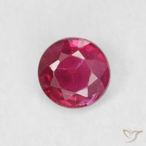 0.18ct Natural Medium Dark-Red Rubi, Redondo, SI