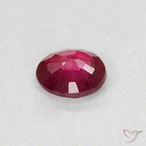 Rubi Rosa Avermelhado Profundo Natural 0.14ct, Redondo, VS