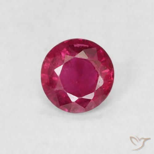 0.16ct Natural Vermelho rosado Rubi, Redondo, VS
