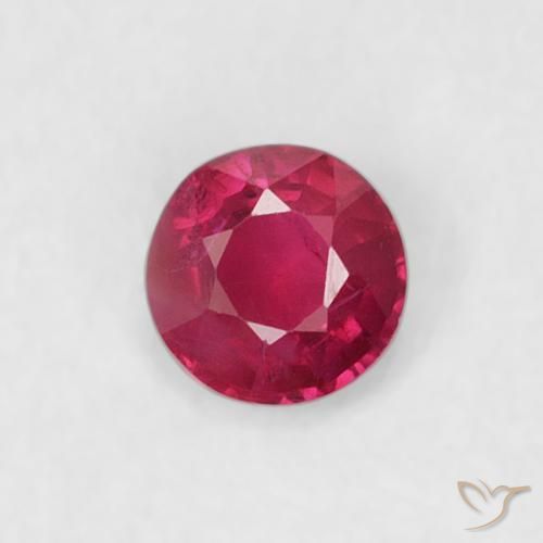 0.20ct Natural Jam Red Rubi, Redondo, VS